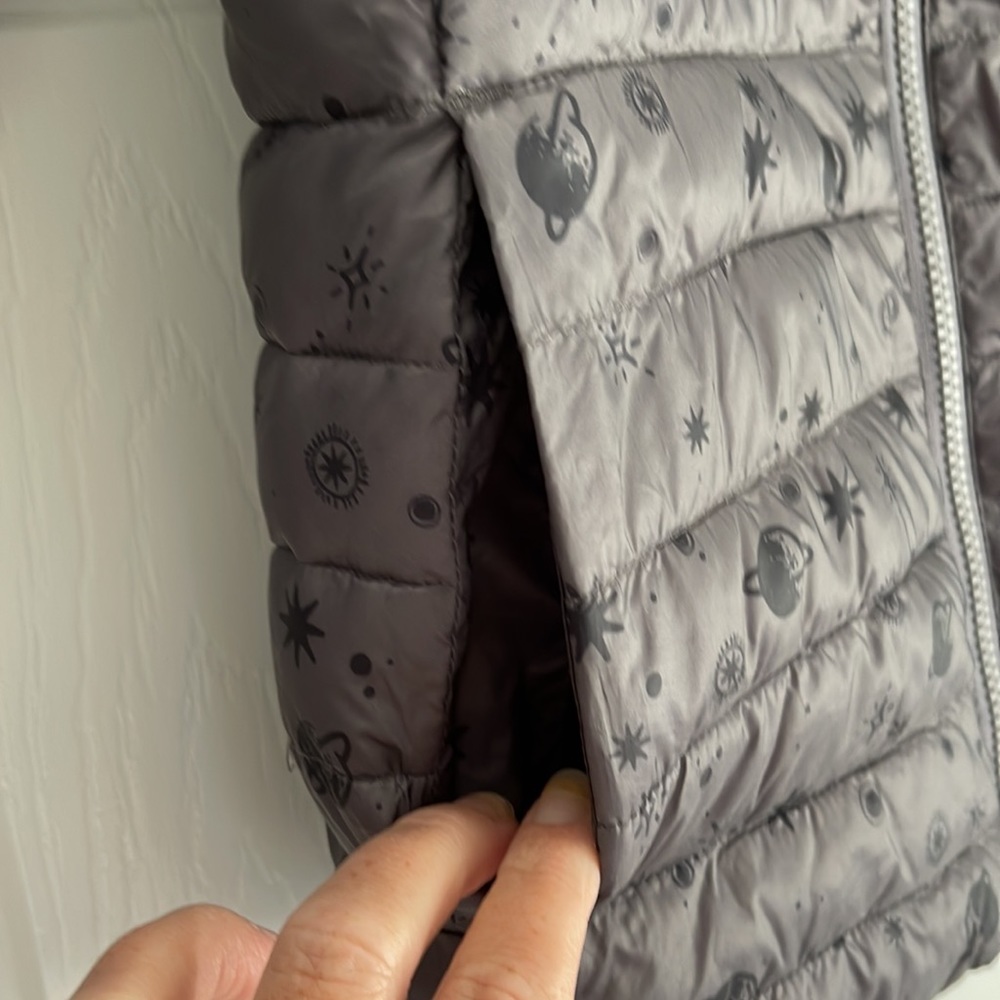 Lands End grey puffer jacket - Picture 6 of 12